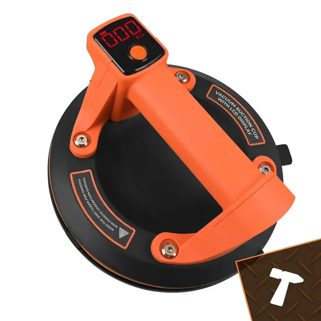 Bigstren Elektrische vacuümzuignap 200 mm met LCD-display, automatische pomp en werkbelasting tot 180 kg