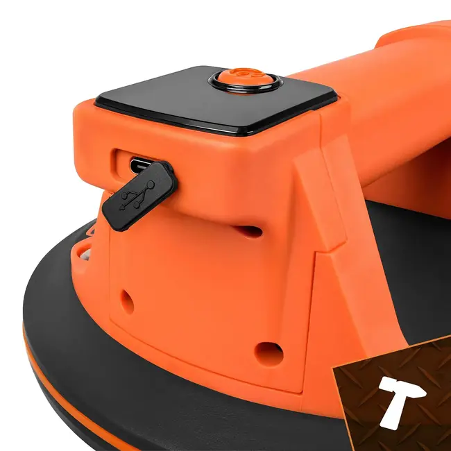 Bigstren Elektrische vacuümzuignap 200 mm met LCD-display, automatische pomp en werkbelasting tot 180 kg