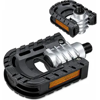Union Vouwbare fietspedalen - ruimtebesparend - 9/16" draad - zwart - aluminium