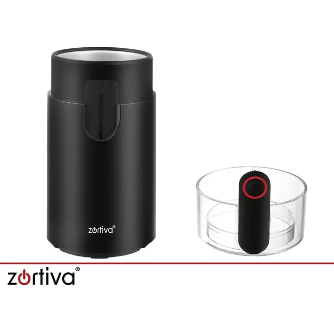 Zortiva Elektrische koffiemolen 150 W met 50 g inhoud, stalen mes en 22.000 t/min voor koffie