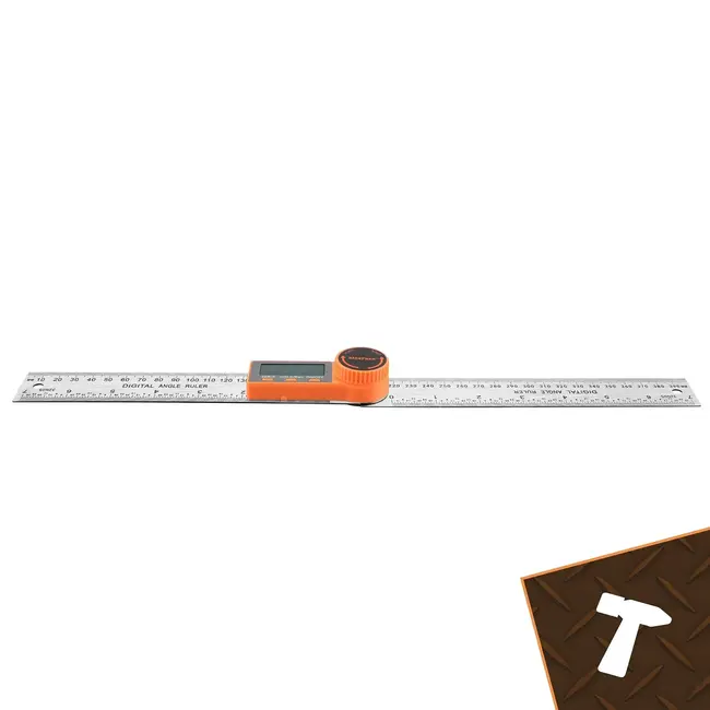 Bigstren Digitale hoekmeter 360° 200 mm met LCD-display, liniaal en meetnauwkeurigheid van ±0,3°