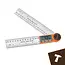 Bigstren Digitale hoekmeter 360° 200 mm met LCD-display, liniaal en meetnauwkeurigheid van ±0,3°