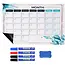 Maaleo Magnetische maandplanner 30 x 40 cm met uitwisbaar oppervlak, 4 stiften en magnetisch wisje