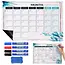 Maaleo Magnetische maandplanner 30 x 40 cm met uitwisbaar oppervlak, 4 stiften en magnetisch wisje