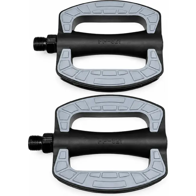 Falkx Stabiele fiets pedalen - anti-slip - kunststof - zwart-grijs