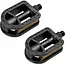 Falkx Universele kinderfiets pedalen - antislip - reflectoren - zwart - 2 stuks