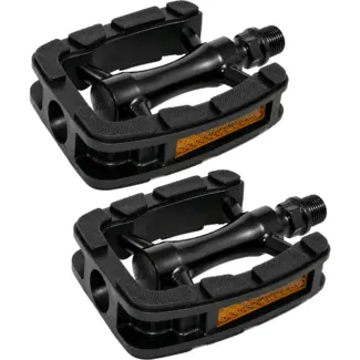 Union Aluminium fietspedalen - non-slip oppervlak - zwart - 3-K constructie - 9/16" as