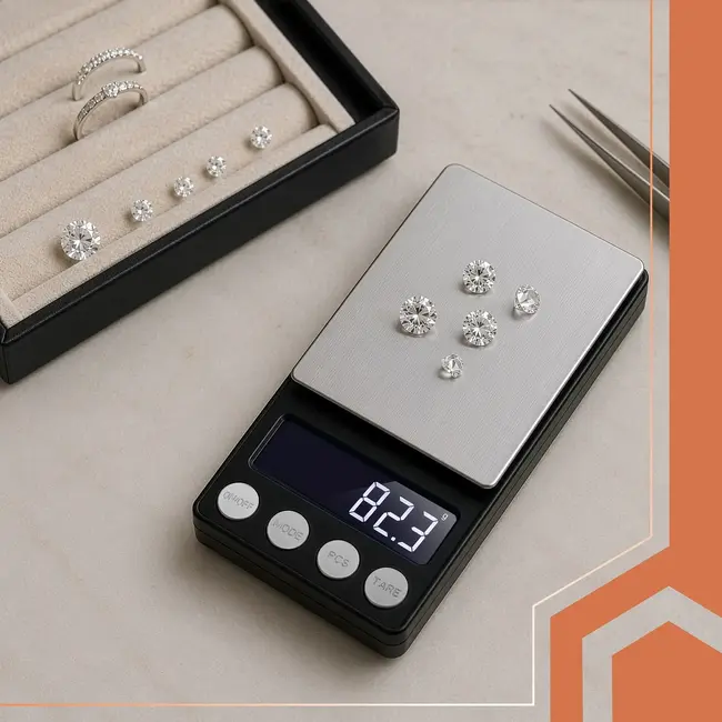 Ruhhy, Precisieweegschaal 500 g x 0,01 g met LCD-display, TARA en PCS-functie voor kleine voorwerpen