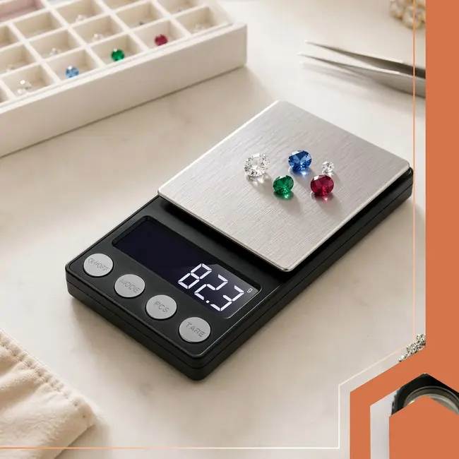 Ruhhy, Precisieweegschaal 500 g x 0,01 g met LCD-display, TARA en PCS-functie voor kleine voorwerpen