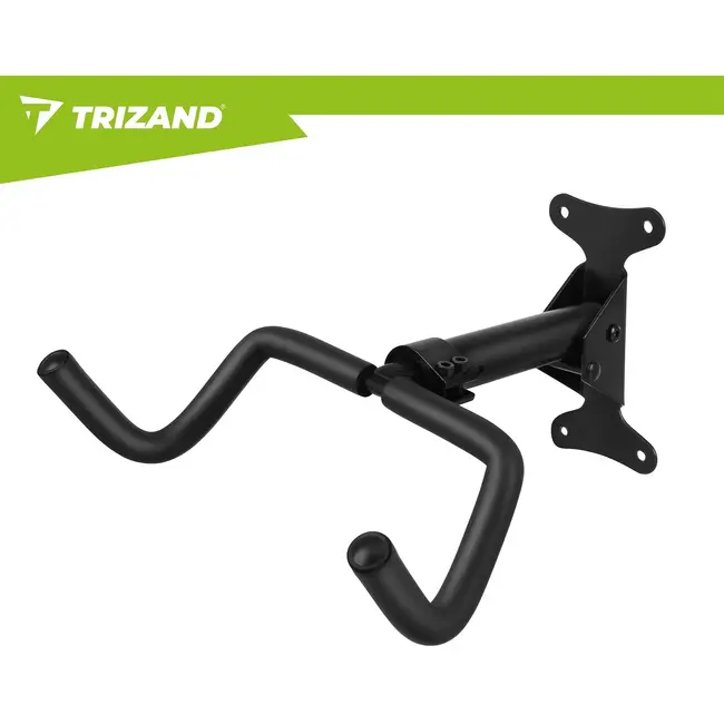Trizand, Fietshouder wand 30 kg zwart, opvouwbaar en verstelbaar voor fietsen van 24-29 inch thuis