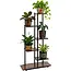 Gardlov, Plantenrek 113 cm zwart met 5 MDF-planken, metalen frame en 4 verstelbare voetjes voor binnen