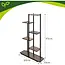Gardlov, Plantenrek 113 cm zwart met 5 MDF-planken, metalen frame en 4 verstelbare voetjes voor binnen
