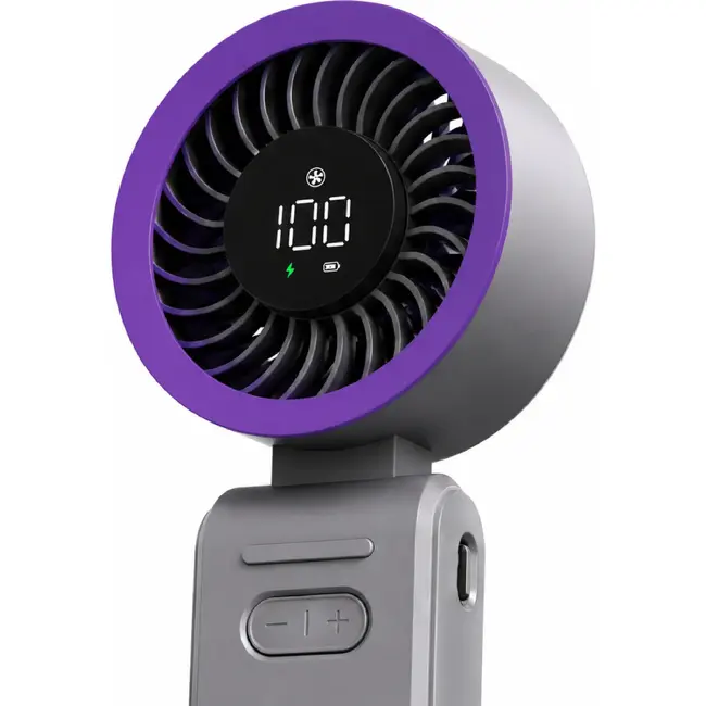 TIROSS Mini ventilator met fijn regelbare snelheid en 3600 mAh accu