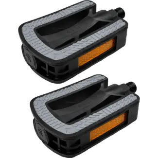 Falkx Comfort pedalen - antislip - kunststof - reflectie - zwart - stadsfiets