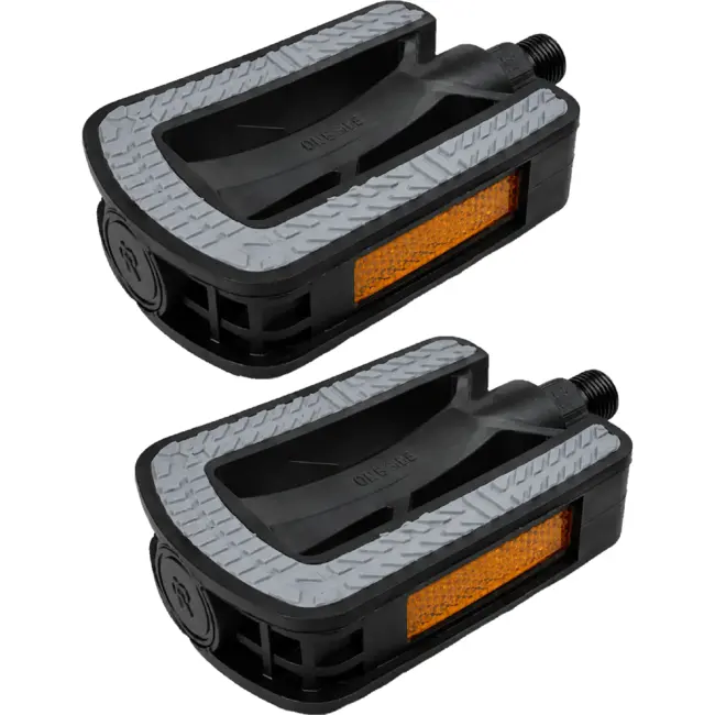 Falkx Comfort pedalen - antislip - kunststof - reflectie - zwart - stadsfiets