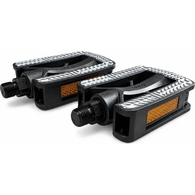 Falkx Comfort pedalen - antislip - kunststof - reflectie - zwart - stadsfiets