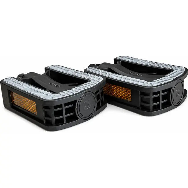 Falkx Comfort pedalen - antislip - kunststof - reflectie - zwart - stadsfiets