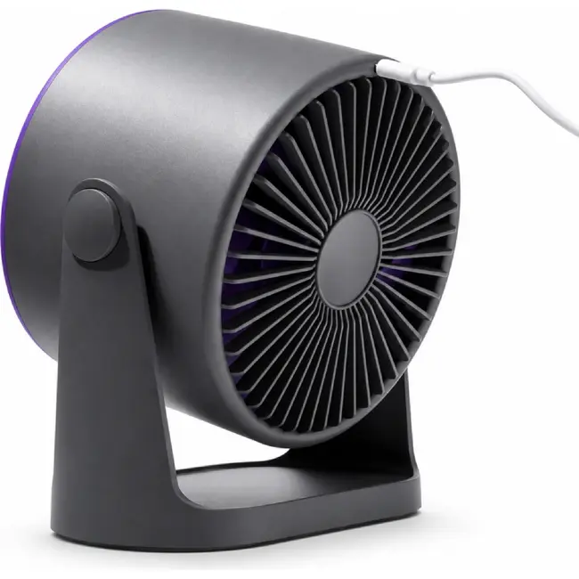 TIROSS Oplaadbare ventilator 19 cm met LED-display en 5000 mAh accu