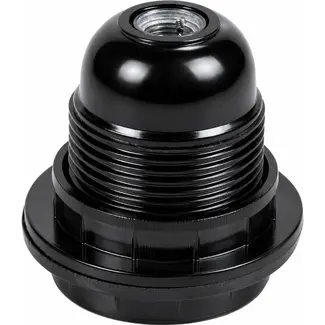 Benson Zwarte E27 fitting - buitendraad - inclusief 2 ringen - duurzaam en stijlvol