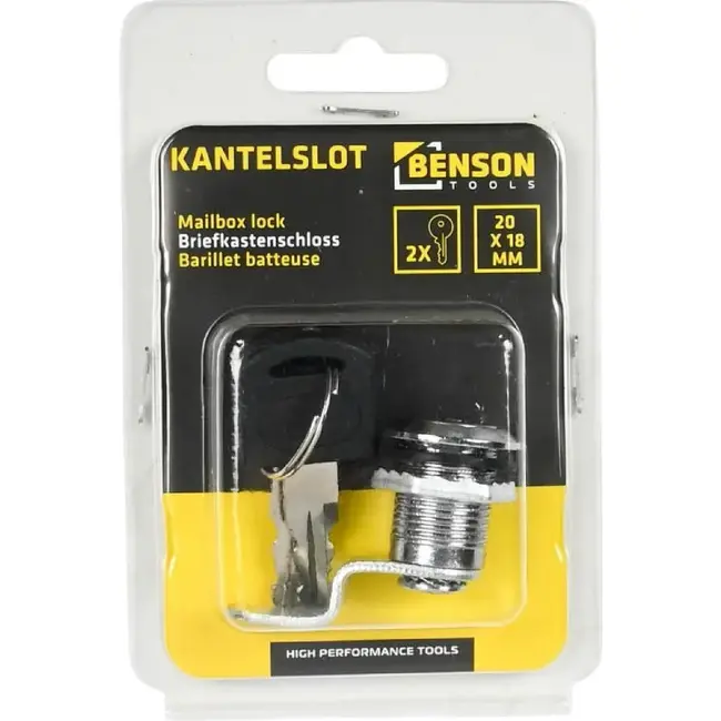 Benson Kantelslot - Lockerslot - Inclusief 2 sleutels - 18 x 20 mm - Veilig en betrouwbaar