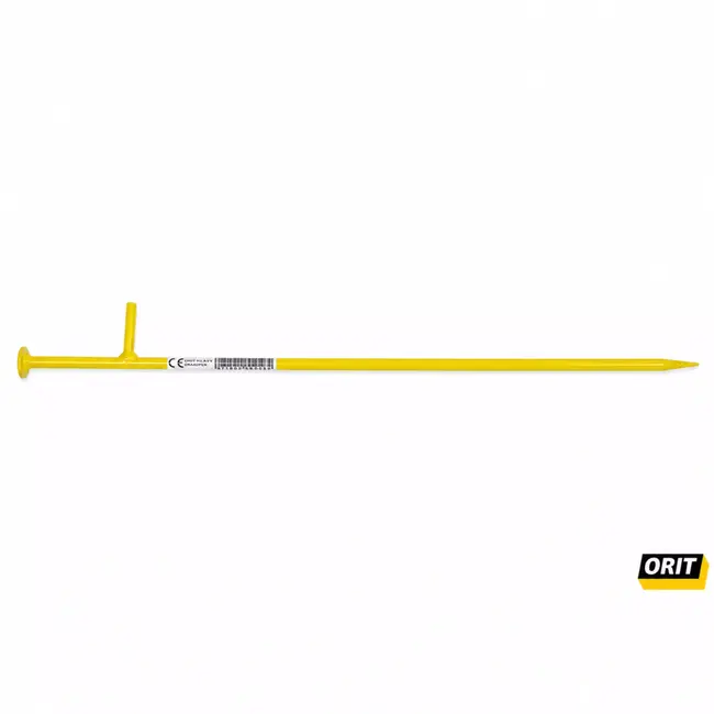 Orit Draadpen met L-kop 800 mm - geel, gepoedercoat, Ø 10 mm