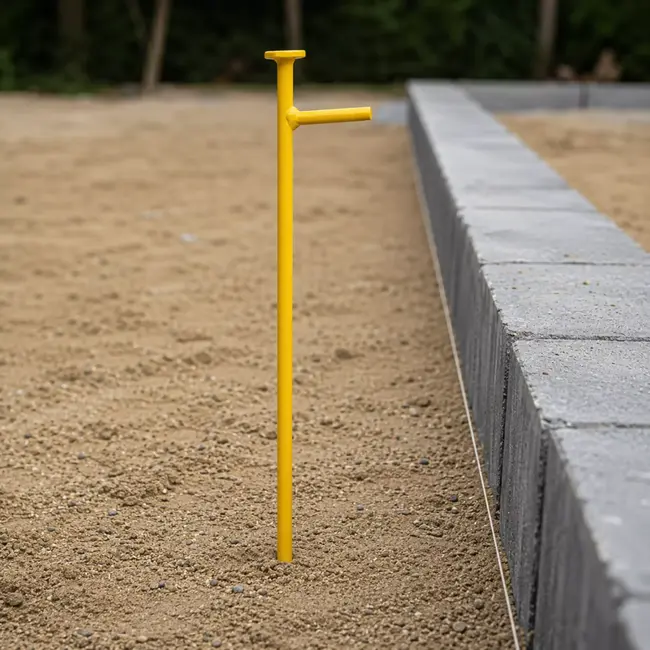 Orit Draadpen met L-kop 600 mm - geel, Ø 10 mm, gepoedercoat