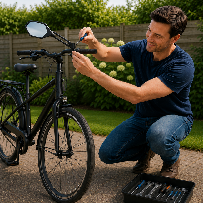 Kalloy FB0502B Spiegel e-bike Lux zwart R/L