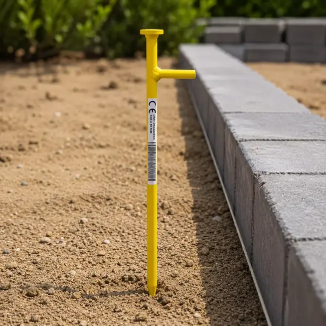 Orit Draadpen met L-kop 400 mm - geel Ø 10 mm en gepoedercoat