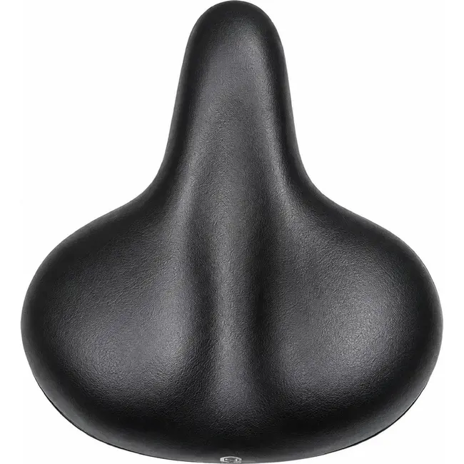 Selle Comfortabel fietszadel - gel - unisex - met strop - zwart - 22x25 cm
