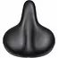Selle Comfortabel fietszadel - gel - unisex - met strop - zwart - 22x25 cm
