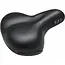 Selle Comfortabel fietszadel - gel - unisex - met strop - zwart - 22x25 cm