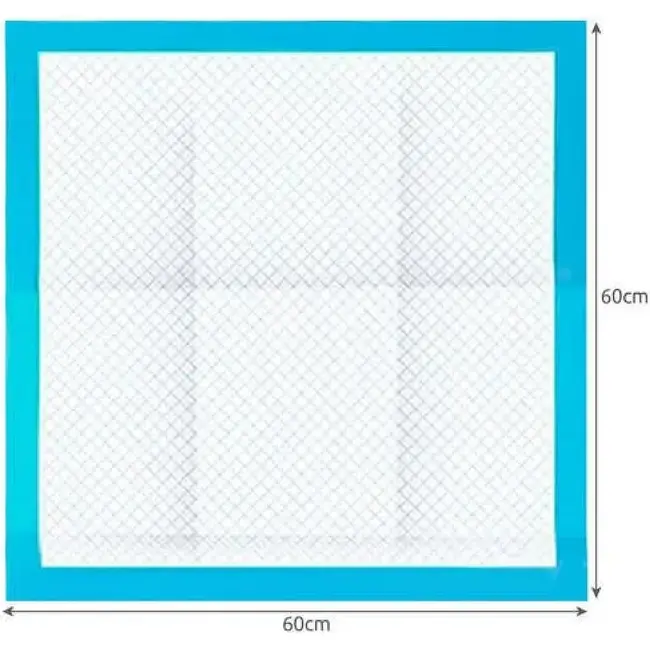 Purlov Hygiënische Onderleggers 60 x 60 cm + Poepzakjes - 100 Stuks - Absorberend en Lekbestendig