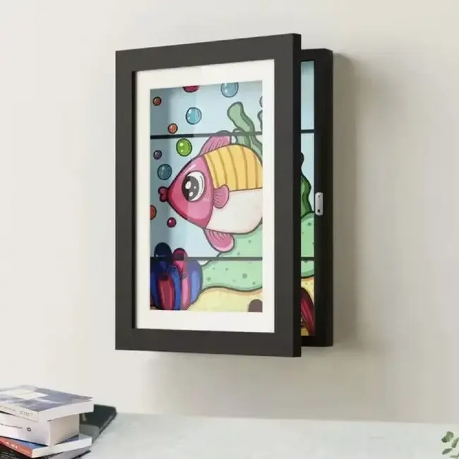 Malatec Art Kinderkunstlijst – Wissellijst voor 150 A4 Tekeningen – Zwart