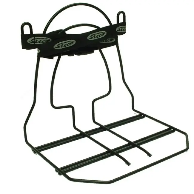 Steco Bagagedragerverbreder zwart 24 x 31 x 30 cm met spanriem voor schooltas en rugzak achterop