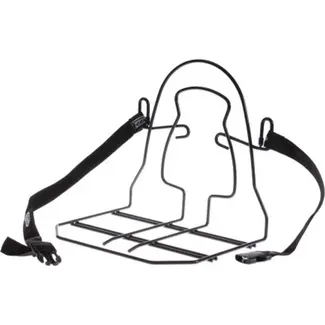 Steco Bagagedragerverbreder met spanriem zwart voor schooltas en rugzak achterop de fiets tot 10 kg