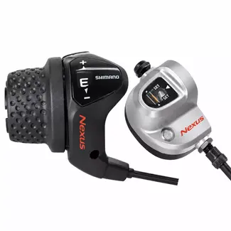 Shimano Versnellingsschakelaar voor 3 versnellingen met zwarte bediening en kabel van 1800 mm