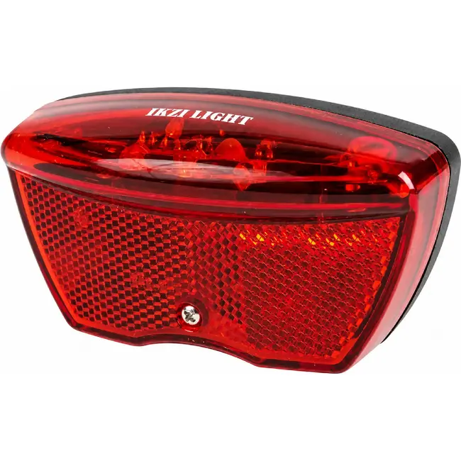 Ikzilight Achterlicht fiets - 5 LED - Auto aan/uit - Reflector - 50-80mm - Inclusief batterijen