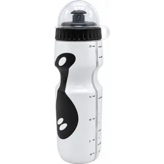 M-Wave Zilveren bidon met anti-slip en hygiënische drinktuit - 600 ml