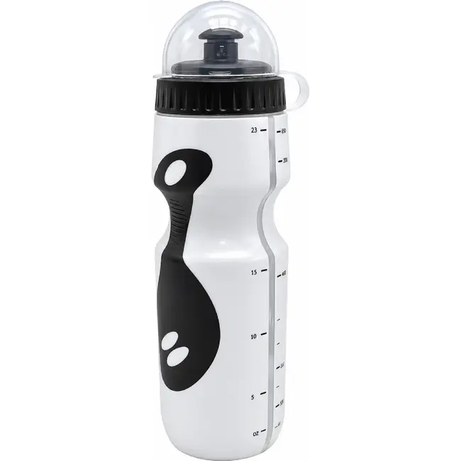 M-Wave Zilveren bidon met anti-slip en hygiënische drinktuit - 600 ml