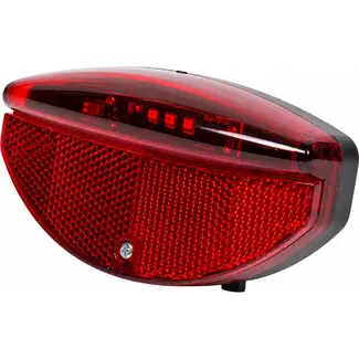 Benson LED fietsachterlicht - Staartreflector - Universeel - Inclusief batterijen - Zwart/rood