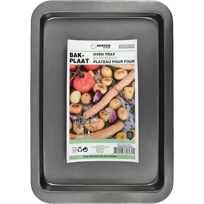 Benson Universele bakplaat - PTFE-vrij - 33 x 23 cm - Handafwas