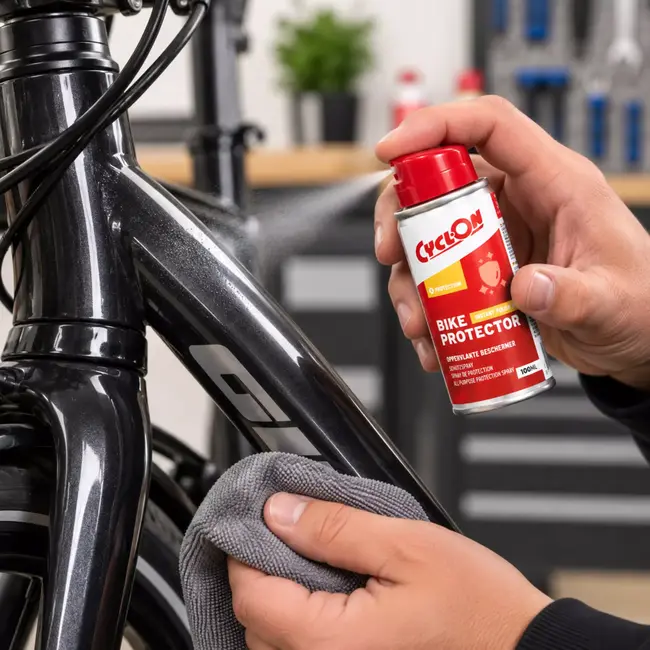 CyclOn Beschermspray fiets 100 ml met polish wax voor poetsen en bescherming van fietsoppervlakken