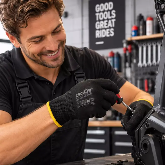 CyclOn Werkhandschoenen maat 10 geel van nylon en PU voor onderhoud en werkzaamheden in de werkplaats