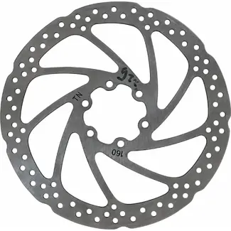 Falkx Remschijf 160mm - 6-bout montage - Staal - Zwart