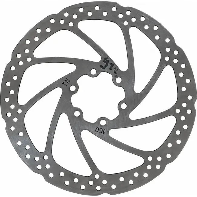 Falkx Remschijf 160mm - 6-bout montage - Staal - Zwart