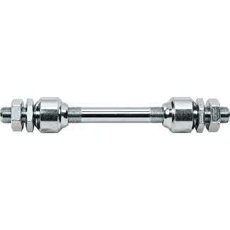 Vinty Voornaaf as - 8mm diameter - 135mm lengte - Zilver staal - Universeel compatibel