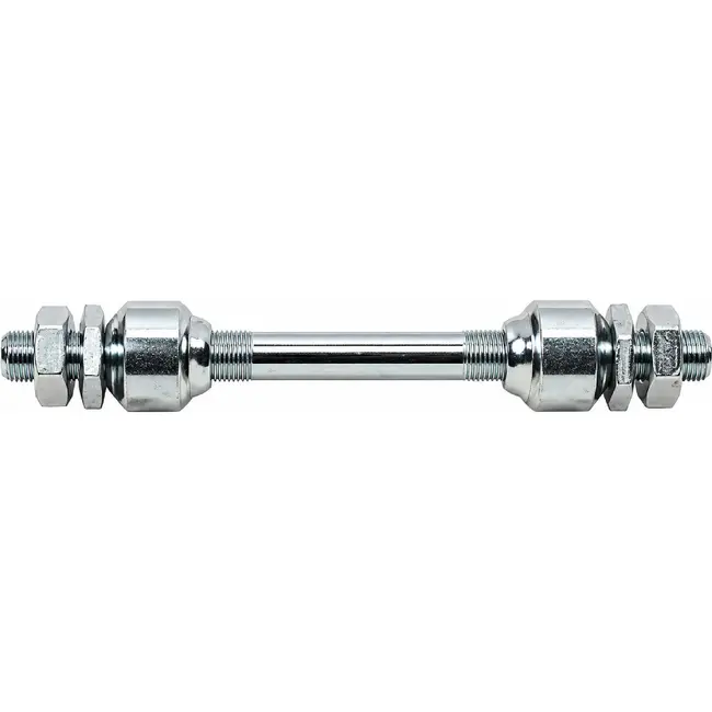 Vinty Voornaaf as - 8mm diameter - 135mm lengte - Zilver staal - Universeel compatibel