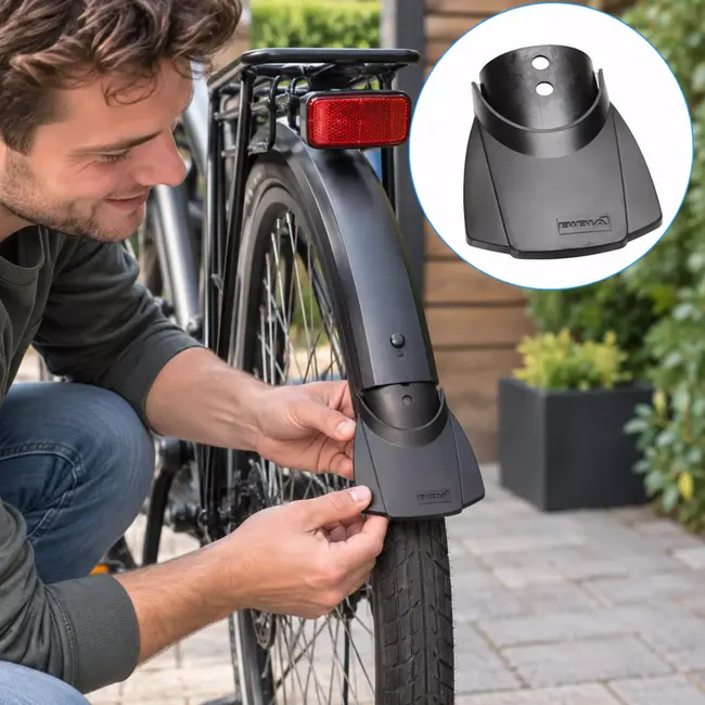 Bibia Spatlap spoiler sport 55 mm zwart voor montage aan fiets en spatbord tegen opspattend vuil