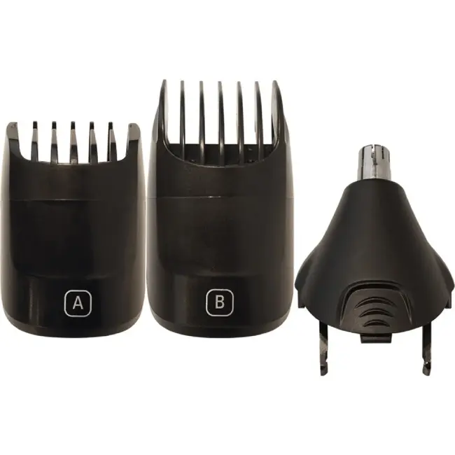 TIROSS Baard- en neustrimmer 2-in-1 met 2 opzetkammen en USB-C