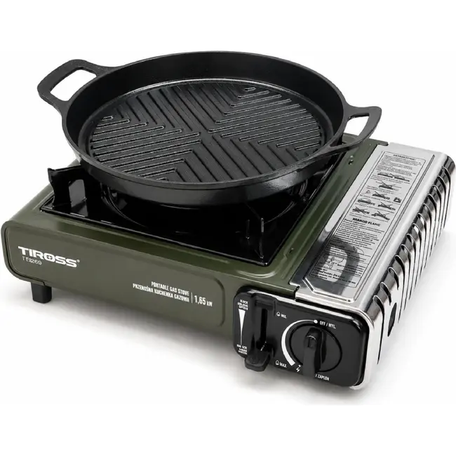 TIROSS Grillpan 24 cm van gehard aluminium met keramische coating